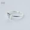 Anillo Nalan S925 de plata para mujer, estilo Mori, con diseño de mariposa dulce y esmaltada, anillo de dedo simple con cola abierta J0049-1