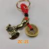 Novo Pingente Chaveiro Moeda Cinco Imperadores Chinoiserie Moeda de Cobre Carro Joia Artesanal Decoração Carro Estilo Étnico Pingente Barraca