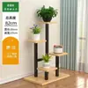 Estante para Flores de Hierro Forjado de Múltiples Niveles Estilo Nórdico con Ruedas, Soporte Móvil para Macetas de Piso para Sala de Estar, Estante para Almacenamiento de Flores en Balcón