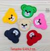 Conjunto de pasta de pano direto dos desenhos animados da fábrica combinação de seis cores Bear acessórios de vestuário patch decoração pasta