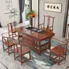 Juego de Mesa y Sillas de Té, Mesa de Té Kung Fu de Madera, Mesa de Té Estilo Chino Nuevo, Juego de Té para el Hogar, Mesa de Té Pequeña Integrada
