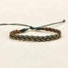 Diseño de Moda Colorido Algodón y Lino Impermeable Pulsera Tejida a Mano Simple Pareja Artístico Estilo Bosque Regalo