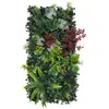 Planta Verde Simulada Cabezal de Puerta Decoración Interior Fondo Césped de Plástico Flores Falsas