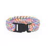 Pulsera Paracord Multicolor Pulsera Paracord de Siete Núcleos Trenzada Supervivencia de Emergencia al Aire Libre Pulsera de Cuerda Trenzada
