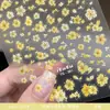 Pegatinas para Uñas con Flores Secas Simuladas Estilo Nuevo Flores Florecientes de Primavera Jardín de Monet Florales Pequeños en Relieve de Flores Secas