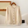 Cárdigan de Cachemir de Invierno para Niños, Suéter de Punto de Cuello Redondo para Niños y Niñas, Ropa Exterior Versátil para Niños Mayores y Pequeños