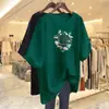 2026 Novas Roupas Femininas Plus Size, Novo Estilo de Verão para Mães de Meia-Idade, Tops Estilosos que Rejuvenessem, Camisetas Soltinhas de Manga Curta, Tendência