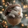 Pendente Acorn Pequeno Animal Acrílico Fofo Novo Novidade Transfronteiriço Árvore de Natal Carro Amante de Animais de Estimação Presente