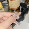 Anillo Versa Envuelto a Anillo Simple de Fila Nueva para Mujer Microincrustado Zirconio de Alto Carbono Moussaint Brillo Brillante Anillo Versátil Diosa