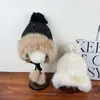 Nuevo Sombrero Lei Feng de Felpa Cálido de Invierno con Protección para las Orejas para Mujer, Gorro Frío para Exteriores que Adelgaza el Rostro, Doble Capa Engrosada para Proteger las Orejas