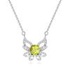 Collar de Mariposa de Cristal Natural de Diseño Original para Mujer Plata de Ley S925 Ligero Lujo Nicho Sentido de Alta Gama Cadena Explosiva para Clavícula