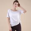 Verano Nuevo Estilo Malla Traje de Yoga Secado Rápido Transpirable Holgado Adelgazante Manga Corta Blusa Deportiva Top de Yoga Traje de Fitness