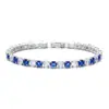Venta Caliente Europea y Americana Suministro en Vivo Moda Pulsera de Zirconia de Color Intermedio de 4 mm Pulsera Tenis de Lujo Ligero de Gama Alta Venta al por Mayor
