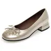 Zapatos de Mujer de Moda Estilo Nuevo Cómodos para Estar de Pie Mucho Tiempo, Zapatos de Mamá, Zapatos de Verano de Alta Venta con Tacón Bajo y un Divertido Diseño de Moño