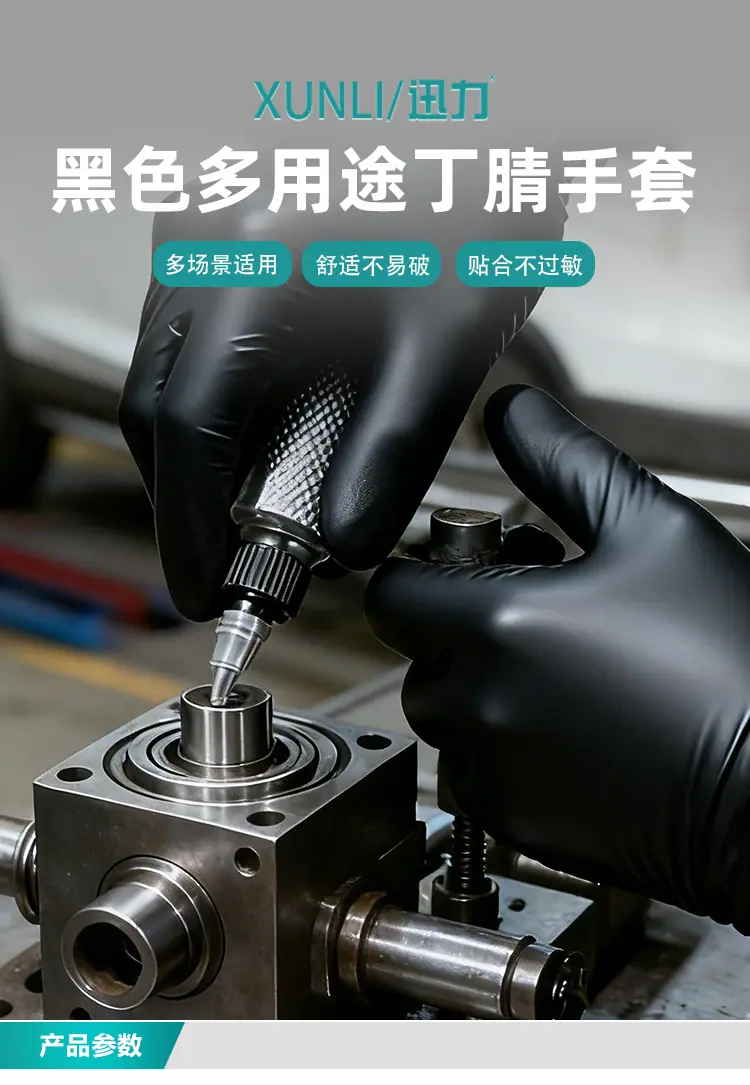 黑色丁腈手套-(详情)_01