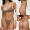 Tanga exclusiva personalizada para mulheres, com design de fio único, biquíni sexy e atraente para usar na praia