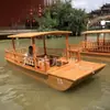 Barco Turístico para Visitar Lugares Pintorescos, Barco Eléctrico Acuático, Barco tipo Sedán, Barco con Toldo Único, Barco con Toldo Alto y Bajo, Parque de Ocio, Barco de Madera