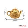 Tetera de Latón de la Fábrica Original con Tapa Giratoria, Adecuada para Jugar Mahjong, Tetera Pequeña, Regalo Cultural y Creativo