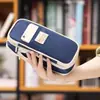 Estojo de Lápis Portátil Transfronteiriço, Caixa de Papelaria Macaron Multifuncional de Grande Capacidade Estilo Ins, Estojo de Lápis com Zíper para Armazenamento de Papelaria