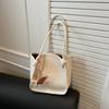 2026 Nuevo Modelo Bolso Tote Vertical Estampado Lichi, Gran Capacidad, Estilo Coreano, Elegante Bolso Cubo de Hombro de Nicho
