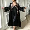 Camisola de Satén Elástico con Estampado de Leopardo Bata Larga Sexy Vestido de Noche Largo Bata de Mañana Juego de Bata de Baño