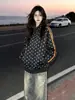 Sudadera de Marca de Moda Estilo Americano a Rayas con Cuello Alto y Estampado de Estrellas para Mujer, Chaqueta Deportiva Casual Otoño e Invierno, Novedad Otoño 2026