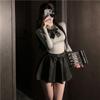 Minissaia Sexy e Quente, Uniforme Jk Puro e Privado de Campus Leve e Maduro, Roupa Feminina de Verão de Manga Comprida para Companheira Irmã Mais Velha