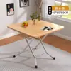 Mesa Plegable para Uso Doméstico, Adecuada para Apartamentos Pequeños, Mesa de Comedor Plegable y Almacenable, Mesa Cuadrada para Puesto de Mercado al Aire Libre, Mesa Pequeña para Casa de Alquiler
