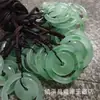 Colgante de Guanyin Buda de hielo verde Bashan, hebilla de paz con patrón de color jadeíta, colgante de jadeíta de vidrio, jade de cuarcita