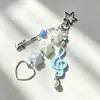 Llavero Colgante para Bolso con Diseño de Lunares Rayas Notas Musicales Estrellas Vintage Japonés y Coreano Accesorio Creativo Lindo Divertido Regalo para Mejores Amigos