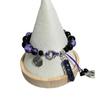 Nuevo Pulsera de Amatista Doble Anillo Chino para Mujer al por Mayor Estilo Étnico de Nicho Mariposa Artística Hada Pulsera de Moda Joyería
