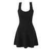 Exportación Transfronteriza Ropa de Mujer Otoño 2025 Estilo Europeo y Americano Vestido de Punto Ajustado + Traje de Cárdigan con Borde de Ola para Mujer M1