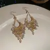 Brincos de Borboleta Rosa Doce com Franjas e Zircônia, Brincos de Luxo Leve e de Alta Qualidade, Brincos de Moda Europeus e Americanos Transfronteiriços para Mulheres Atacado