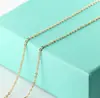 Anu Jewelry Cadena de Plata 925 Cadena para Clavícula Forma de O Aleación Acero Inoxidable Collar Cadena de Ola de Agua Colgante Accesorio Cadena Lateral