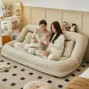 Sofá perezoso para recostarse y dormir, nido perezoso de dormitorio, sofá pequeño individual de alquiler, cama doble grande para humano y perro