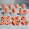 Características faciais humanas modelo de punção perfurada silicone orelha modelo nariz língua olho umbigo boca grande orelha modelo