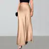 Foto Real de Falda de Satén para Ropa de Mujer Popular de Comercio Exterior Transfronterizo, Nueva Falda Larga Europea y Americana de Primavera y Verano Amazon