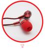 Fones de Ouvido Intra-auriculares Hengjue KY-38 com Fio Fones de Ouvido Trançados Embalados Baixo Pesado Têxtil Cabo de Fone de Ouvido para Celular
