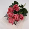 Ramo de Rosas, Flores Artificiales, Ramos de Mano, Decoración para Sala de Estar del Hogar, Flores Artificiales, Ramos de Flores Secas, Ramos de Flores de Alta Gama
