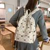 Mochila Escolar de Pana Otoño e Invierno para Estudiantes Universitarias Mochila Sencilla Versátil para Estudiantes de Preparatoria y Secundaria Mochila Ligera de Viaje