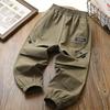 Pantalones para niño Bebé Verano Nuevo Sentido del diseño Niños Casual Pantalones combinables Pantalones largos para niños grandes Delgados