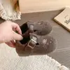 Zapatos de Algodón para Niñas 2026 Invierno Nuevos Zapatos de Algodón Forrados de Terciopelo para Niños Zapatos de Piel Sintética Cálidos para Bebés Zapatos tipo Birkenstock