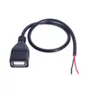 Cable DIY de Dos Conductores a Puerto USB Macho a Conector Hembra Cable de 0.3 Milímetros Cuadrados Cable de Carga 2P Jack USB 3A