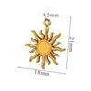 Colgante de sol y luna con cara sonriente de acero inoxidable, estilo retro europeo y americano, de acero de titanio, collar con colgante DIY, accesorios hechos a mano