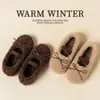 Pantuflas de Algodón Mary Jane Esponjosas para Mujer, Uso en Interiores para Otoño/Invierno, Calidez con Terciopelo Plus, Suela Gruesa Antideslizante, Se Pueden Usar al Aire Libre Zapatos de Algodón