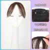 Seleção Premium Hongxiu - Mecha de Peruca com Franja de Cabelo Natural com Repartição Central e Três-Sete, Franja Natural e Leve para a Linha do Cabelo da Testa