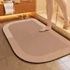 Alfombrilla de Piso de Tierra de Diatomeas de Color Sólido Minimalista para Baño y Tocador, Absorbente de Agua, Resistente a la Suciedad, Antideslizante, Felpudo Anticaídas