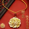 Novo pingente da sorte e da paz moderno e simples em estilo chinês, cadeado da paz tradicional em estilo chinês, presente de pingente de cabaça giratória de aniversário
