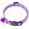 Collar para mascotas de 1 cm con cascabel hebilla de cabeza de gato antipérdida decoración de cuello collar ajustable para gato
