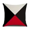 Funda de almohada geométrica triangular de estilo simple moderno, funda de almohada creativa de alto nivel para dormitorio y sala de estar, almohada impresa digitalmente